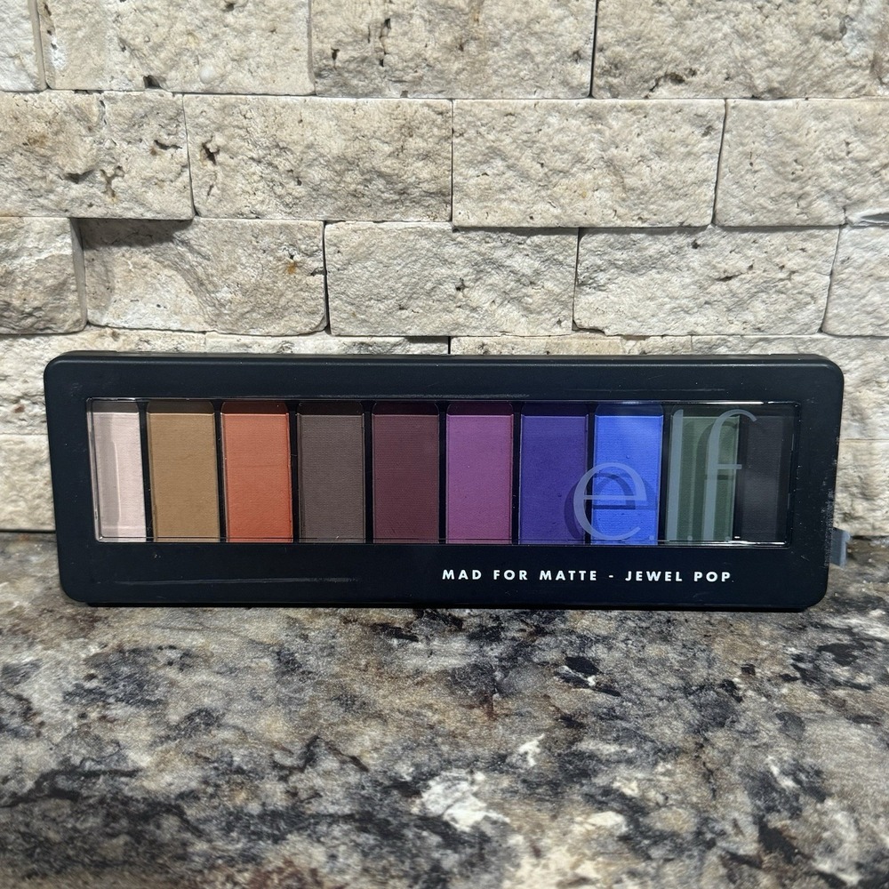 e.l.f. Mad For Matte Eyeshadow Palette, 10 Shades, Jewel Pop, 0.49 Ounce